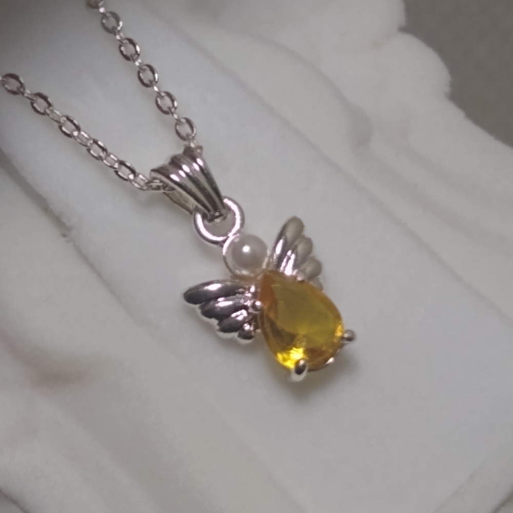 Avon Angel November Birthstone Necklace